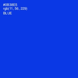 #0B38E5 - Blue Color Image