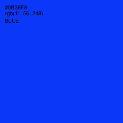 #0B38F8 - Blue Color Image