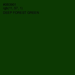 #0B3901 - Deep Forest Green Color Image