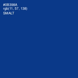 #0B398A - Smalt Color Image