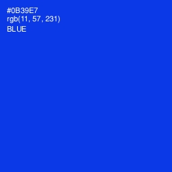 #0B39E7 - Blue Color Image