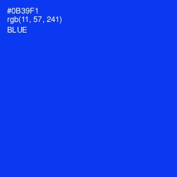 #0B39F1 - Blue Color Image