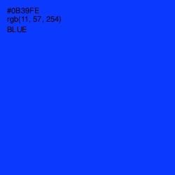 #0B39FE - Blue Color Image