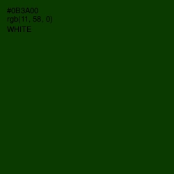 #0B3A00 - Deep Fir Color Image