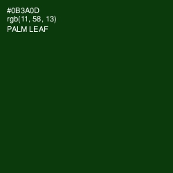 #0B3A0D - Palm Leaf Color Image