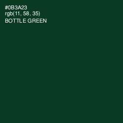 #0B3A23 - Bottle Green Color Image