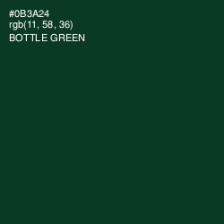 #0B3A24 - Bottle Green Color Image