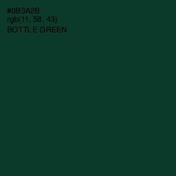 #0B3A2B - Bottle Green Color Image