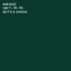 #0B3A2D - Bottle Green Color Image