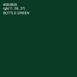 #0B3B25 - Bottle Green Color Image