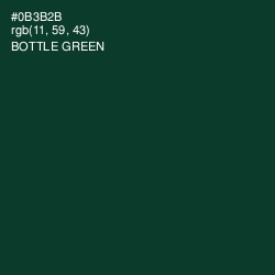 #0B3B2B - Bottle Green Color Image