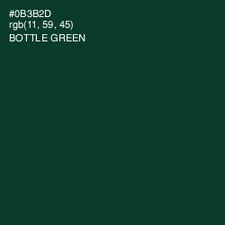 #0B3B2D - Bottle Green Color Image