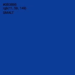 #0B3B95 - Smalt Color Image