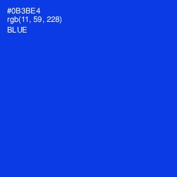 #0B3BE4 - Blue Color Image