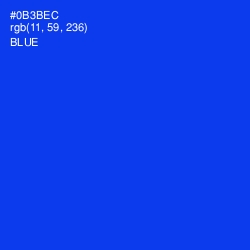 #0B3BEC - Blue Color Image