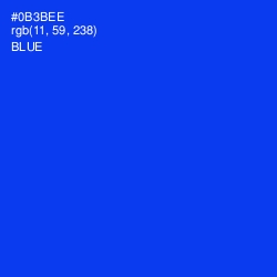 #0B3BEE - Blue Color Image