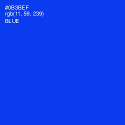#0B3BEF - Blue Color Image