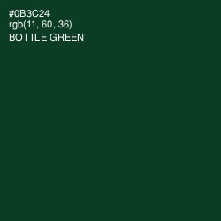 #0B3C24 - Bottle Green Color Image