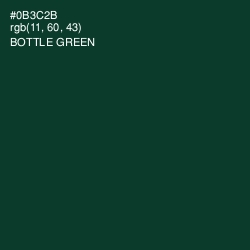 #0B3C2B - Bottle Green Color Image