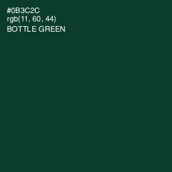 #0B3C2C - Bottle Green Color Image