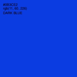 #0B3CE2 - Dark Blue Color Image