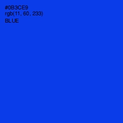 #0B3CE9 - Blue Color Image