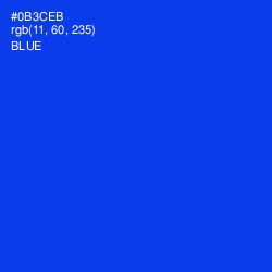 #0B3CEB - Blue Color Image