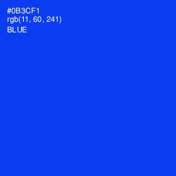 #0B3CF1 - Blue Color Image