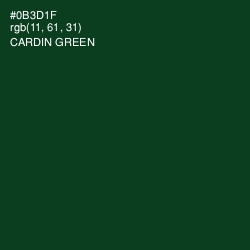 #0B3D1F - Cardin Green Color Image