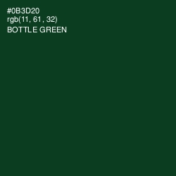 #0B3D20 - Bottle Green Color Image