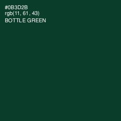 #0B3D2B - Bottle Green Color Image