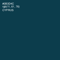 #0B3D4C - Cyprus Color Image