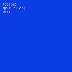 #0B3DE5 - Blue Color Image