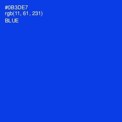 #0B3DE7 - Blue Color Image