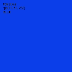 #0B3DE8 - Blue Color Image