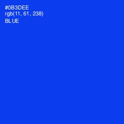 #0B3DEE - Blue Color Image