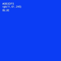 #0B3DF5 - Blue Color Image