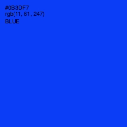 #0B3DF7 - Blue Color Image