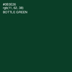 #0B3E26 - Bottle Green Color Image