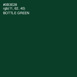 #0B3E28 - Bottle Green Color Image
