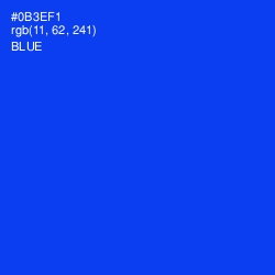 #0B3EF1 - Blue Color Image