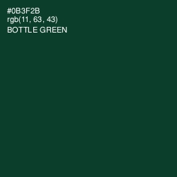 #0B3F2B - Bottle Green Color Image
