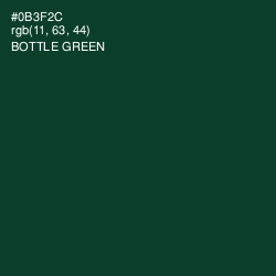 #0B3F2C - Bottle Green Color Image