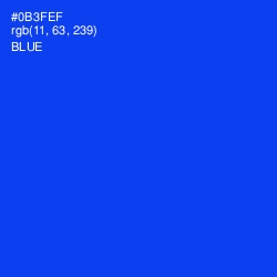 #0B3FEF - Blue Color Image