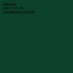 #0B402A - Sherwood Green Color Image