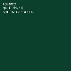 #0B402C - Sherwood Green Color Image