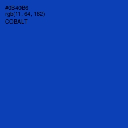 #0B40B6 - Cobalt Color Image