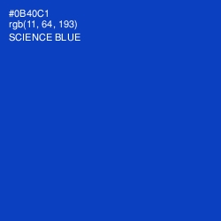 #0B40C1 - Science Blue Color Image