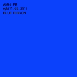 #0B41FB - Blue Ribbon Color Image