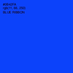 #0B42FA - Blue Ribbon Color Image